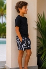 Bermuda Masculino Infantil Branca e Preta